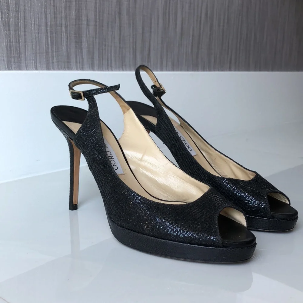Jimmy Choo sling back black heels 🖤 - Picture 3 of 6